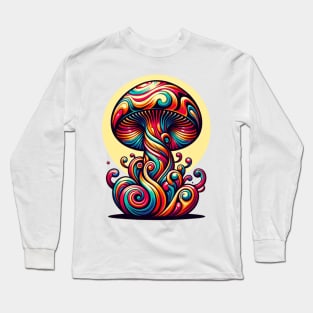 Mushroom Retro Long Sleeve T-Shirt